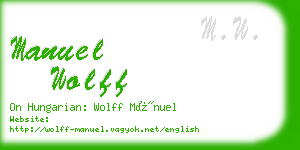 manuel wolff business card